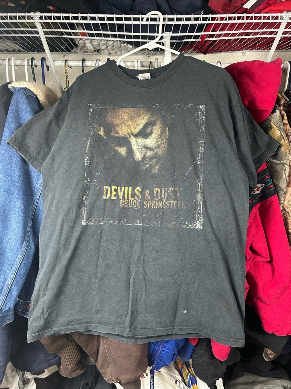 2005 Anvil Black Bruce Springsteen Devils & Dust Graphic Tee